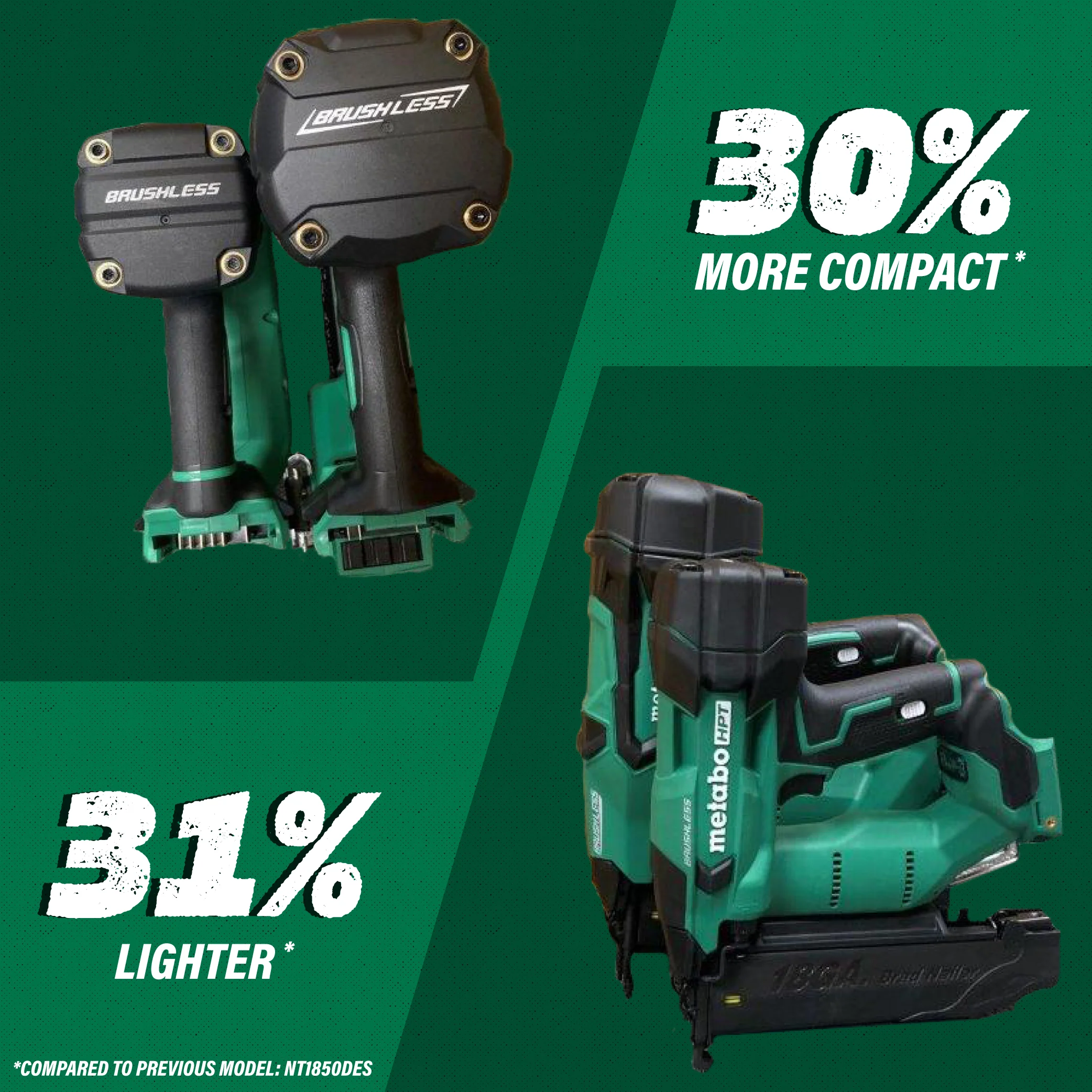 Metabo HPT NT1850DFT 5/8 - 2 in 18 ga Straight Cordless Brad Nailer Kit - Image 10
