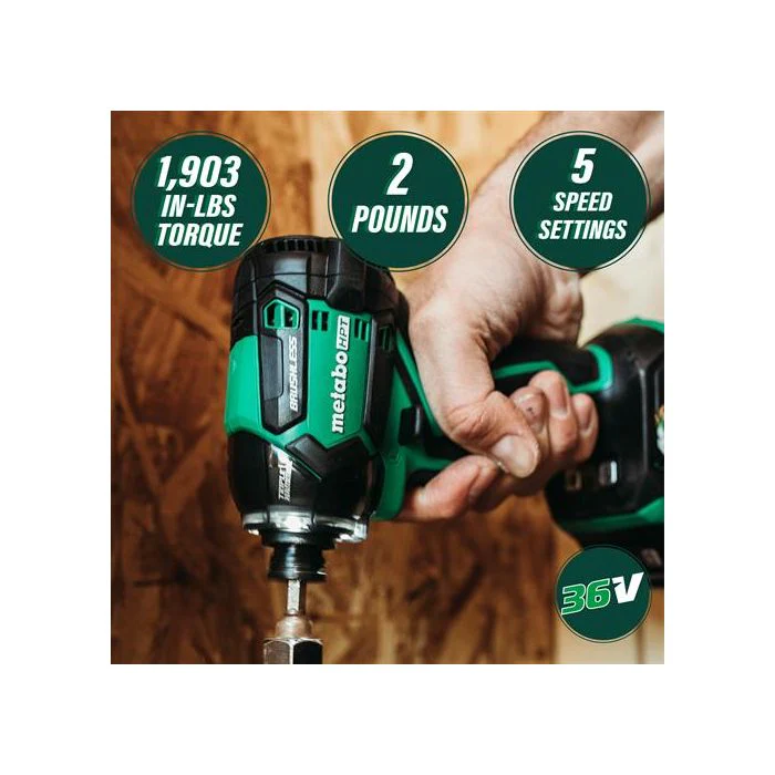Metabo-HTP WH36DCQ4M 36V 1/4in Triple Hammer Bolt Impact Driver (Tool Only) - Image 4