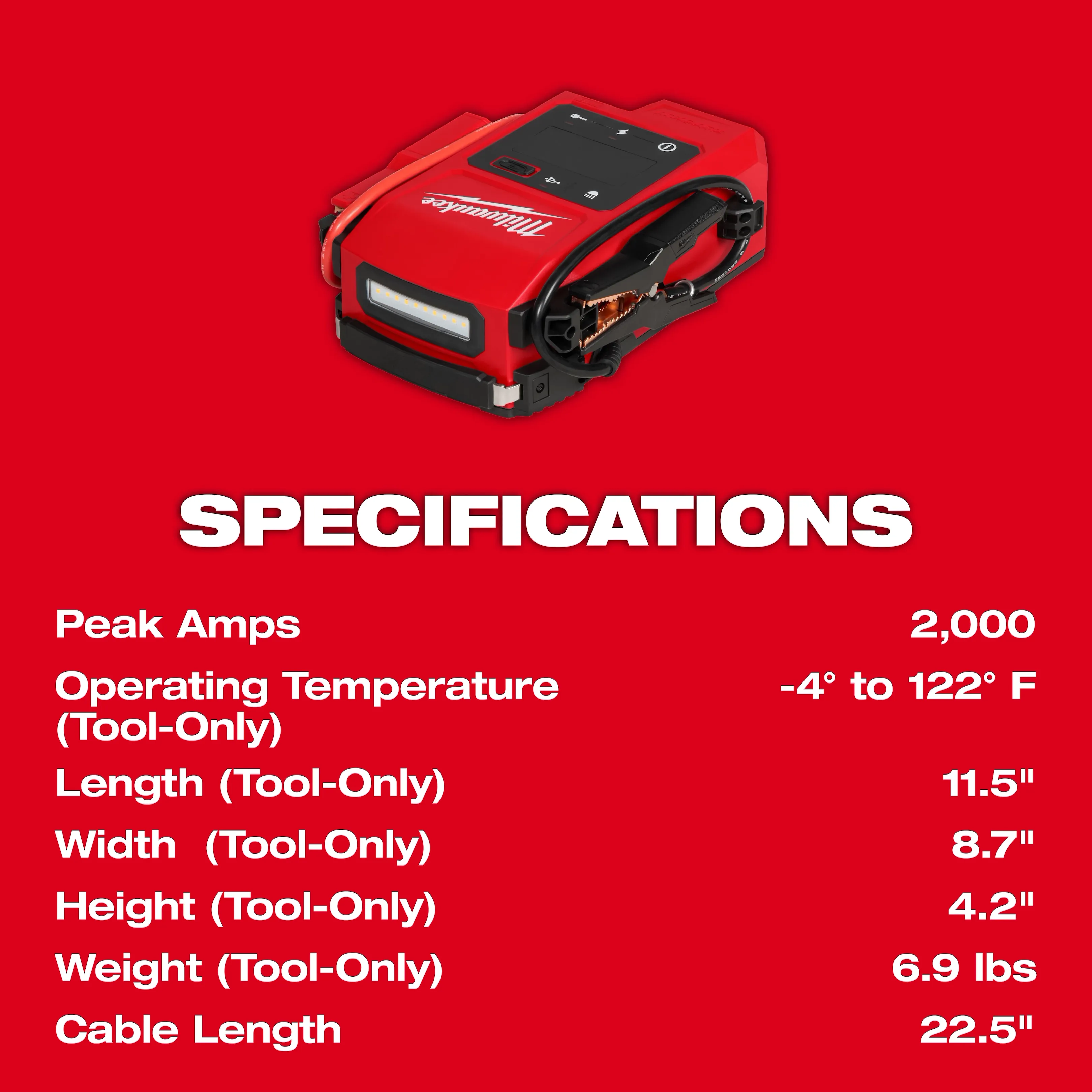 Milwaukee 3841-20 M18™ HOTSHOT™ Jump Starter - Image 13