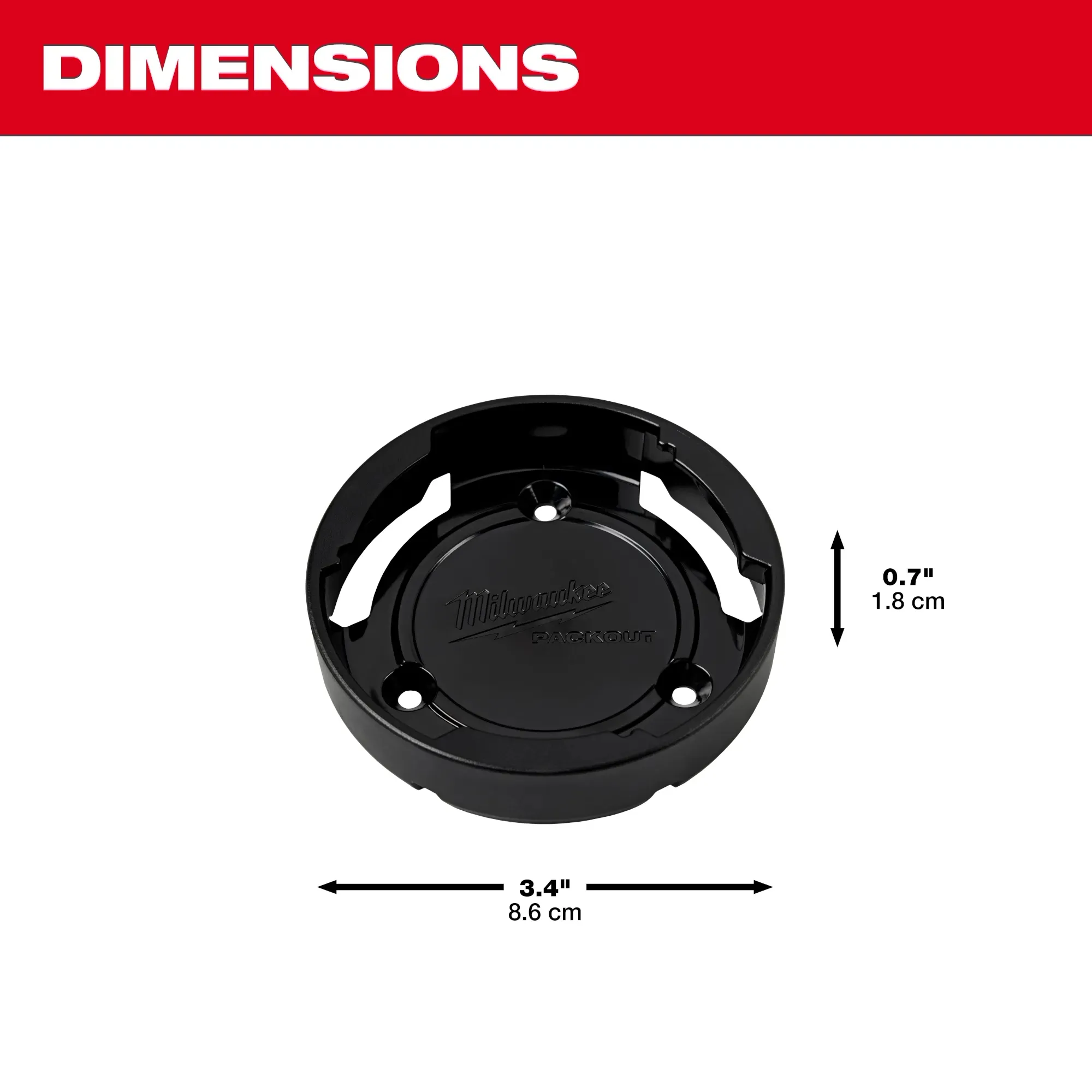 Milwaukee 48-22-8399 PACKOUT™ Plastic 3.36 in Twist To Lock Mount - Image 2
