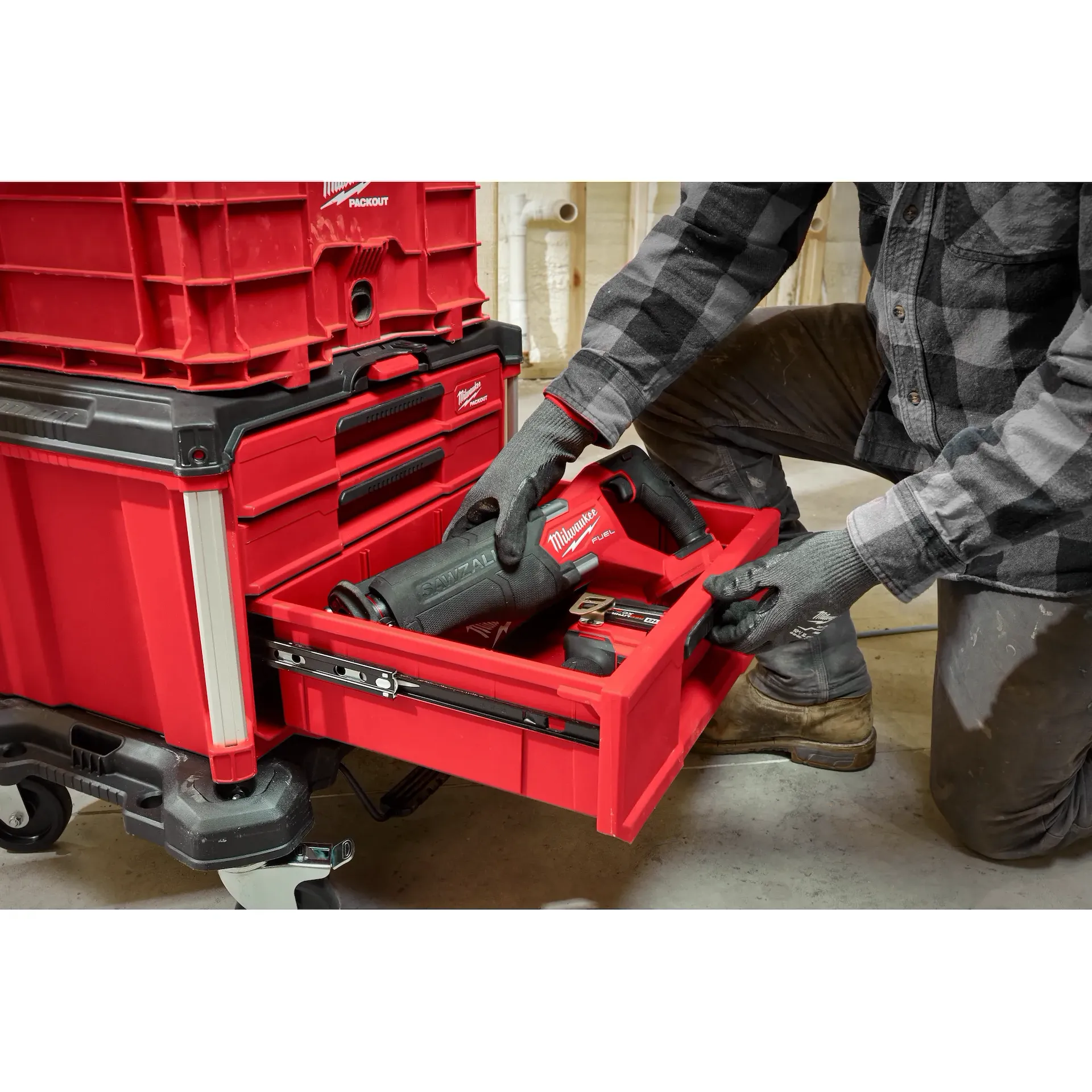 Milwaukee 48-22-8447 PACKOUT™ 3 Drawers 50 lb Polypropylene Tool Box - Image 11