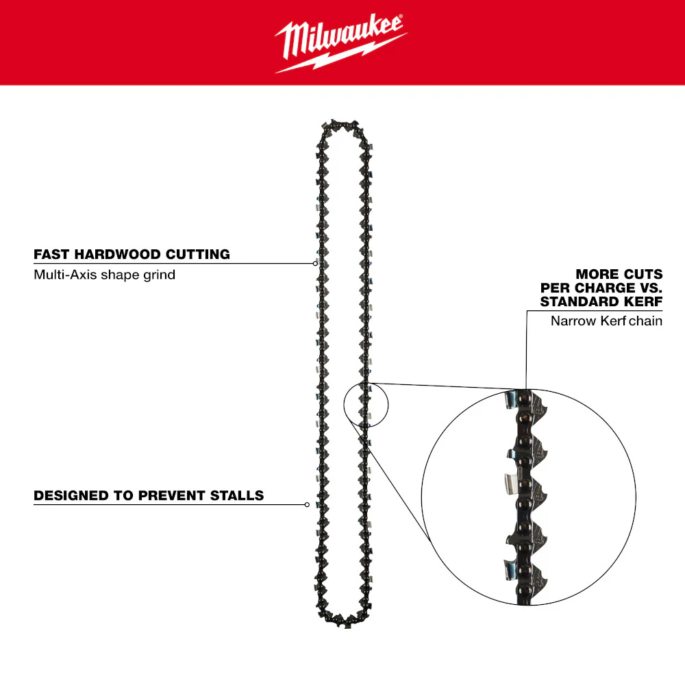 MILWAUKEE 49-16-2752 20 Inches .325 Inches Pitch, .050 Inches Gauge Saw Chain - Image 4