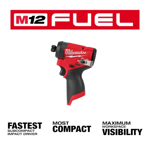 Milwaukee 3453-21 M12 FUEL 1/4 in. Hex Impact Driver W/2.0Ah Batteries - Image 2