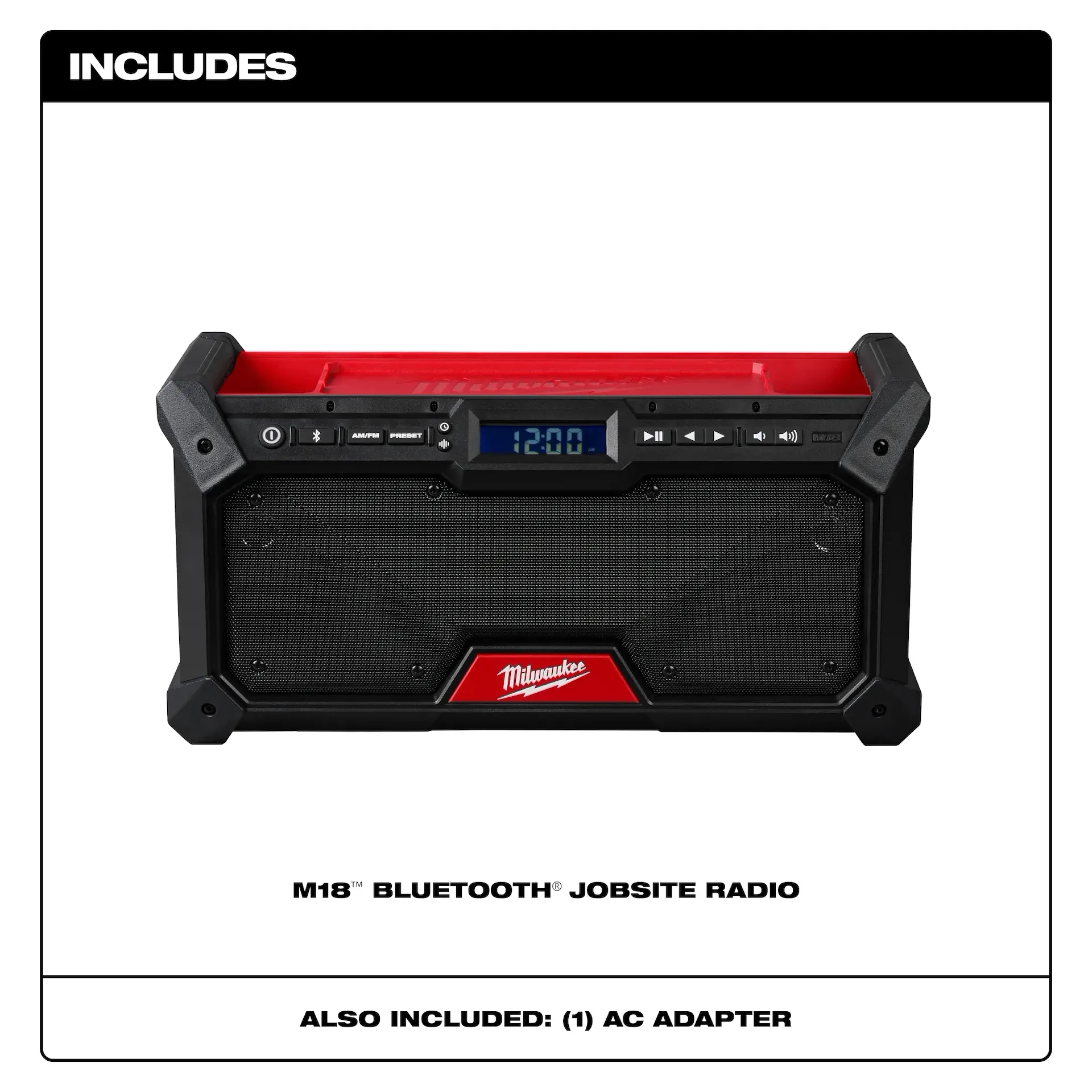 Milwaukee M18 18-Volt Lithium-Ion Cordless Jobsite Radio - Image 2