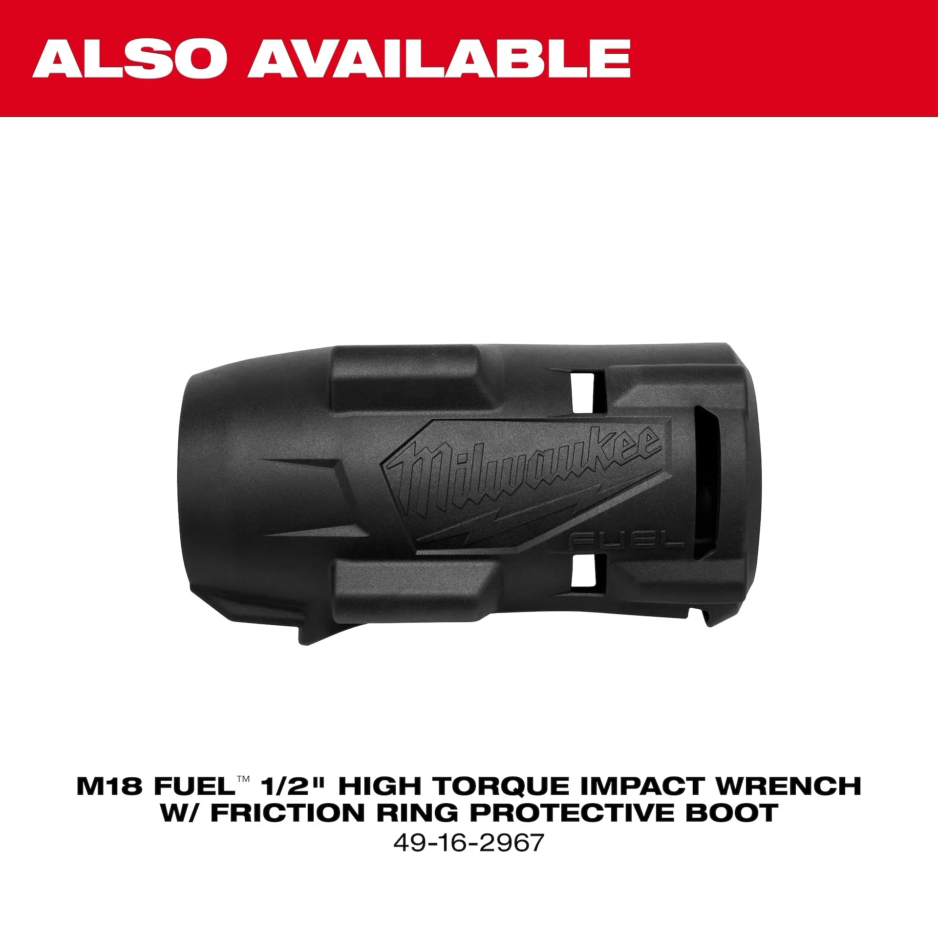 Milwaukee M18 FUEL 18V 1/2 in. High Torque Impact Wrench w/ Friction Ring Kit w/ FORGE 6.0 Battery - Image 9