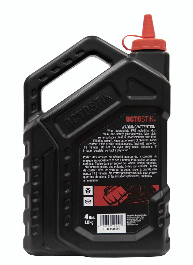 Octostik 4 Lbs. Ultra Fine LVL 4 Permanent Chalk Powder, Red - Image 2