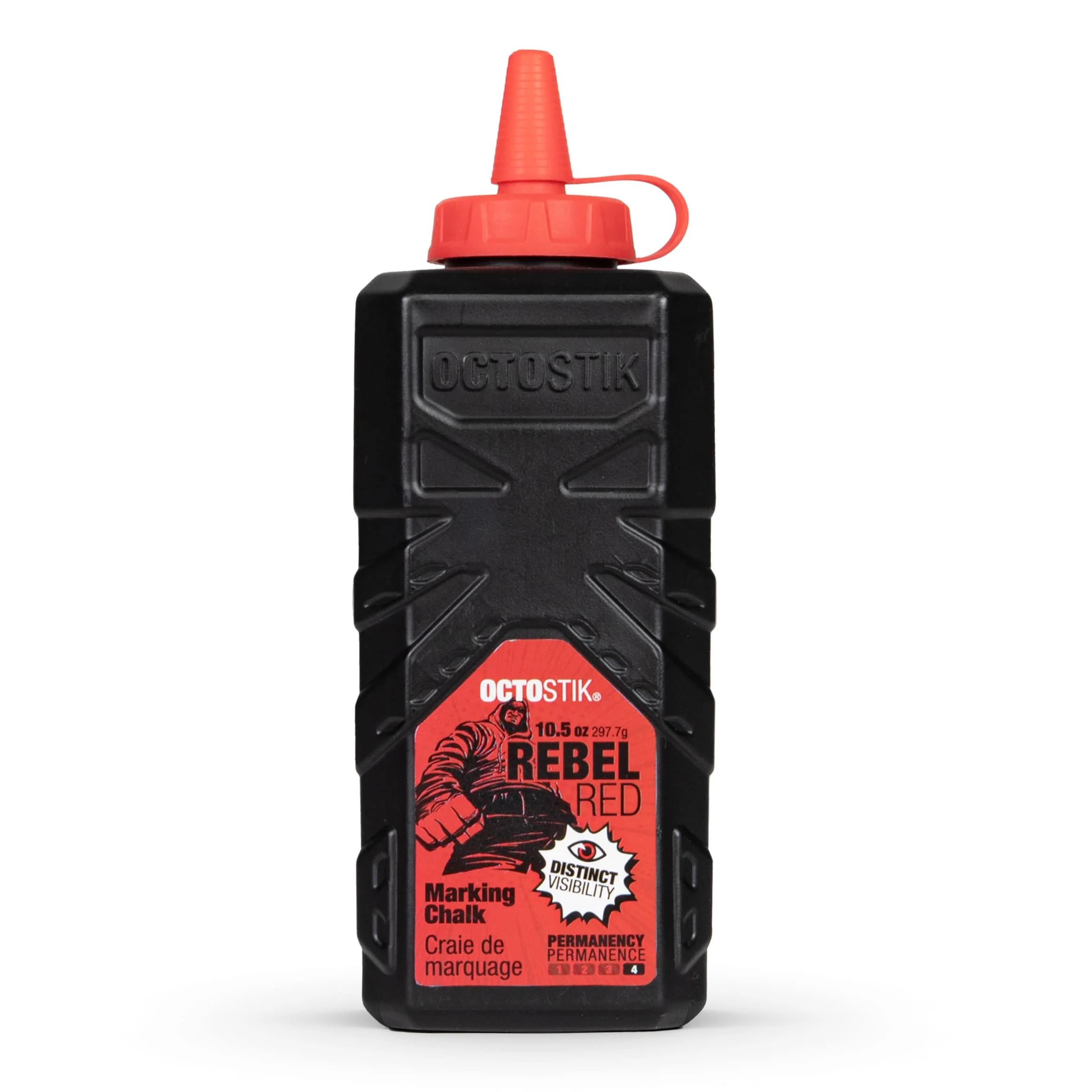 Octostik 10.5 oz. Ultra Fine LVL 4 Permanent Chalk Powder, Red