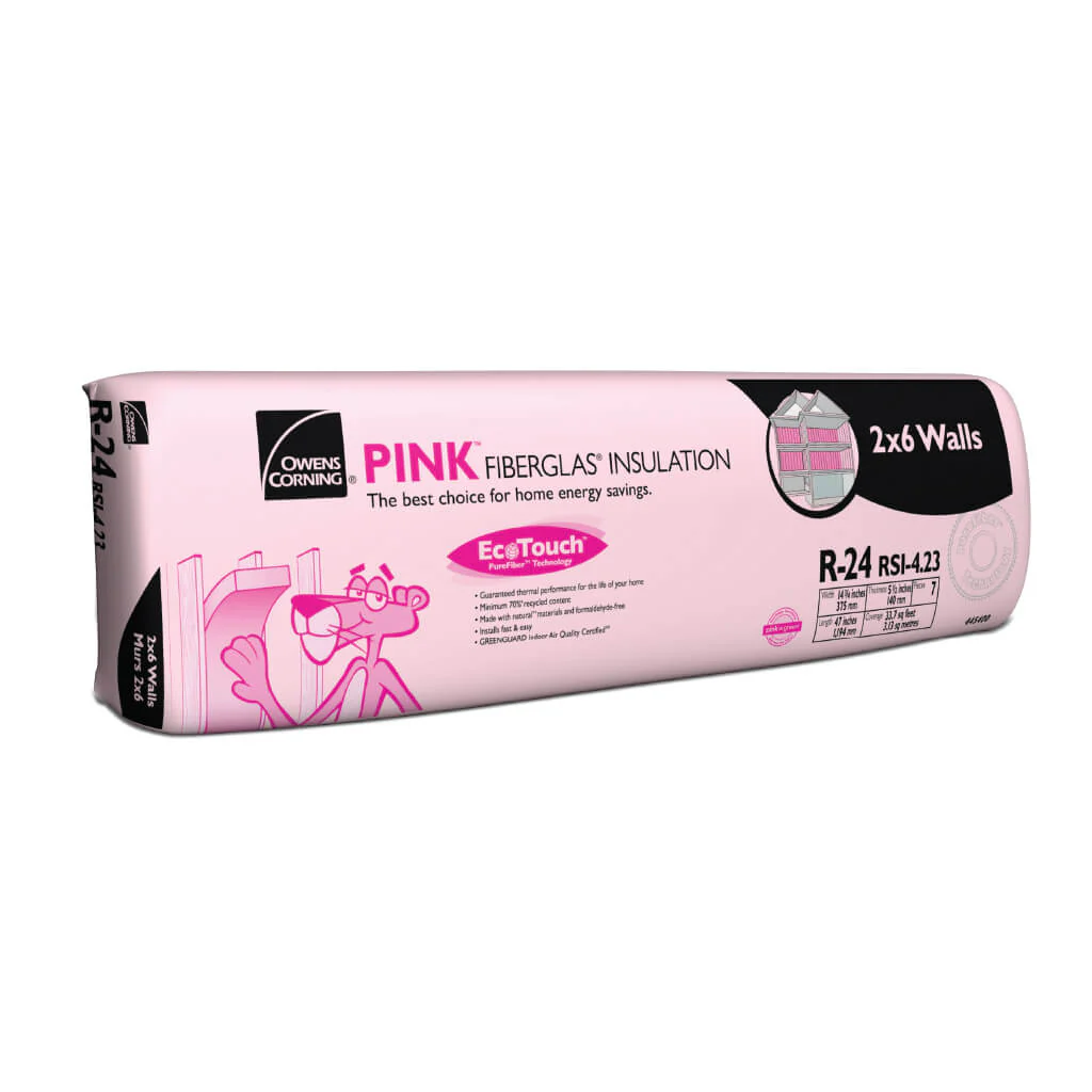 Owens Corning R-24 EcoTouch 14-3/4 in. x 47 in. x 5.5 in. Pink Fiberglas Insulation (33.7 sq. ft.)