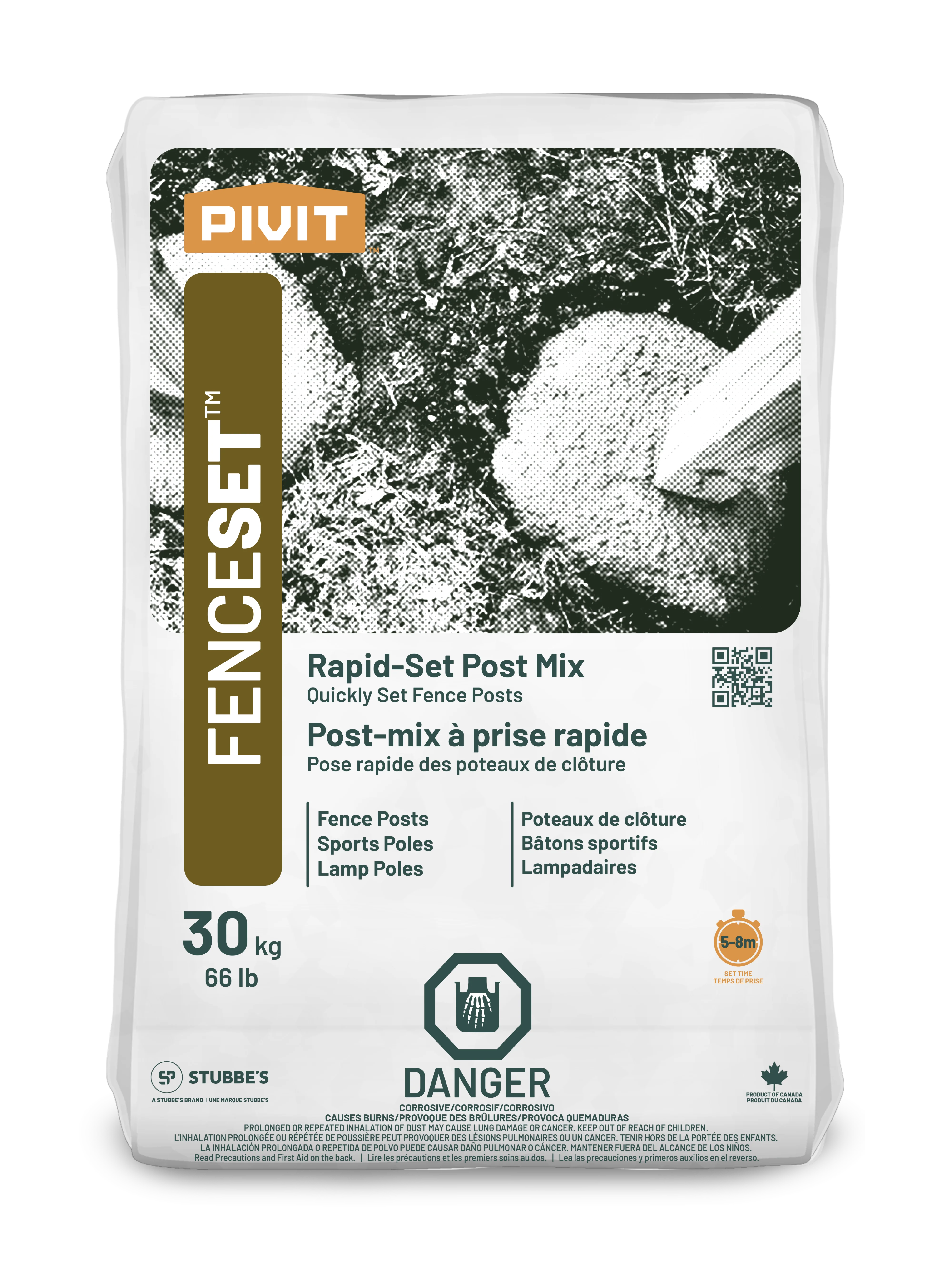 Pivit FenceSet 30 kg. Rapid Set Post Mix