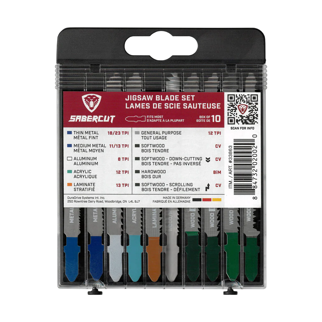 Sabercut Assorted Jigsaw Blade Set 10-Pieces - Image 2