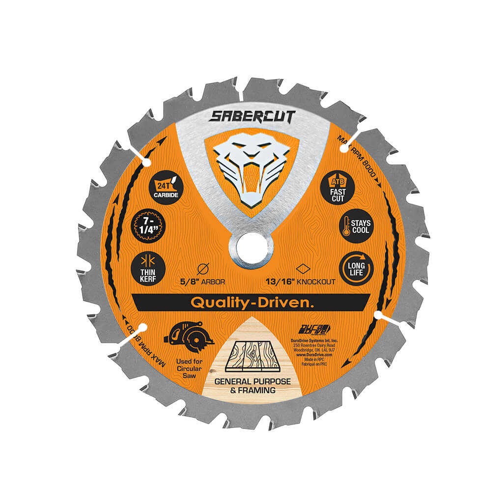 Sabercut 7-1/4 in x 24T Carbide Tooth Framing Blade