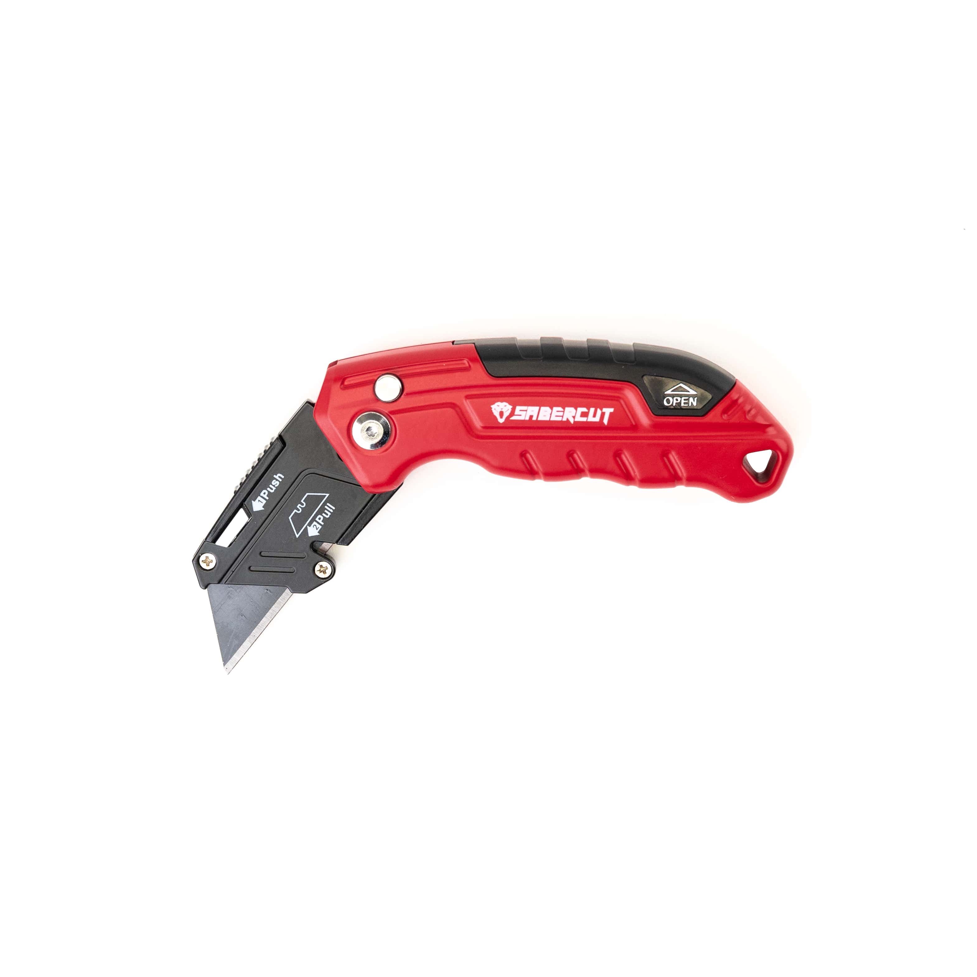 Sabercut Folding Utility Knife With Blade Storage And 4 Blades