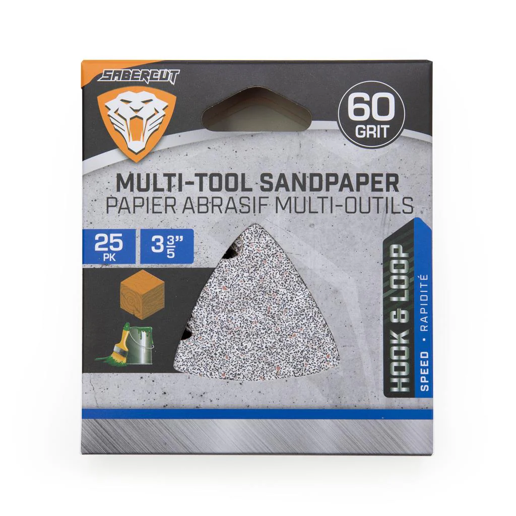 Sabercut Multi-Tool Sandpaper 3-3/5" 60 GRIT 25PK - Image 3