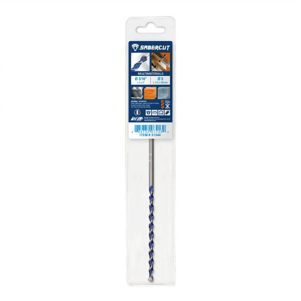 Sabercut 3/16" X 6" Multi-Material Drill Bit - Image 3