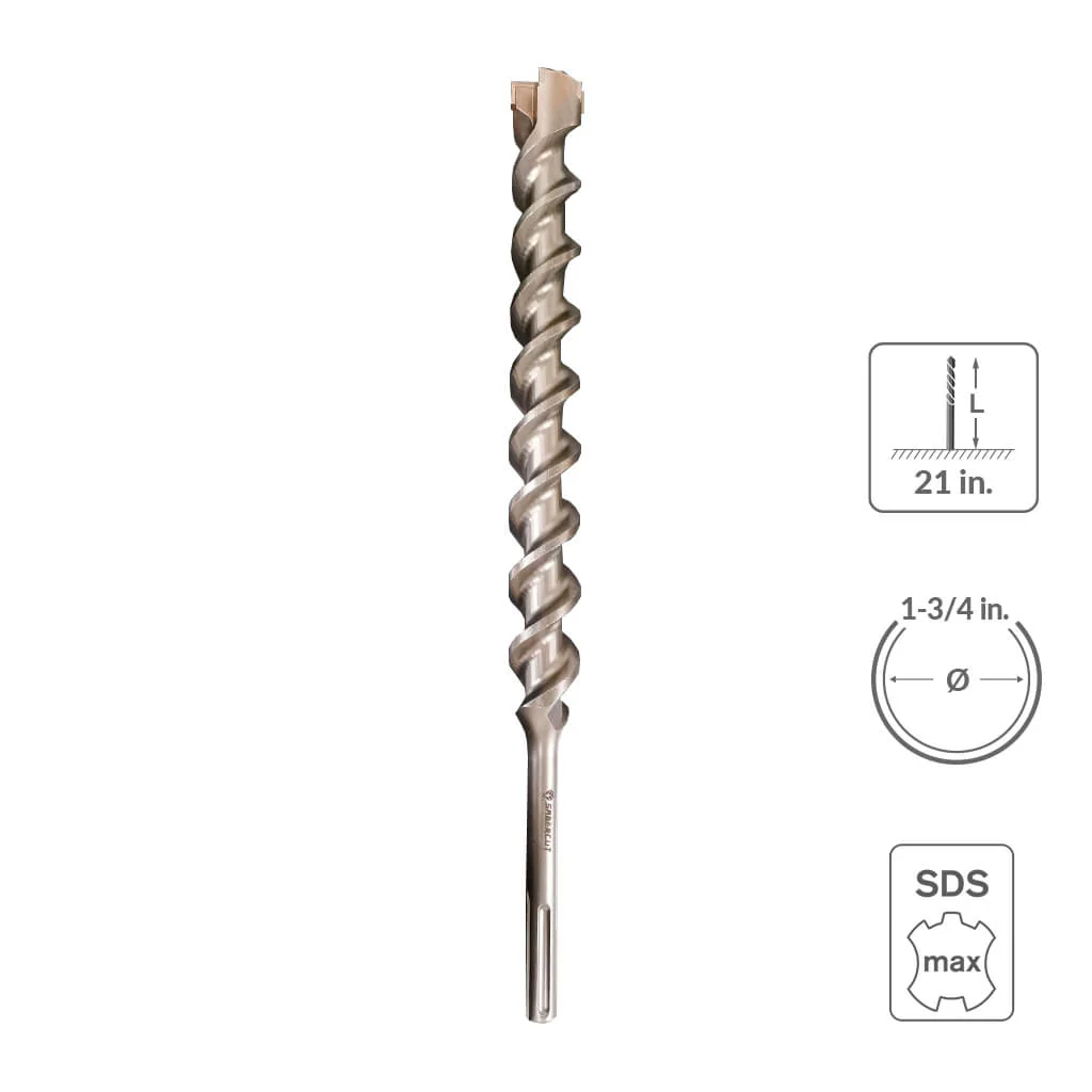 SABERCUT 1-3/4 in. x 36 in. SDS MAX 6-Cutter Carbide Tip Concrete & Rebar Hammer Drill Bit - Image 27
