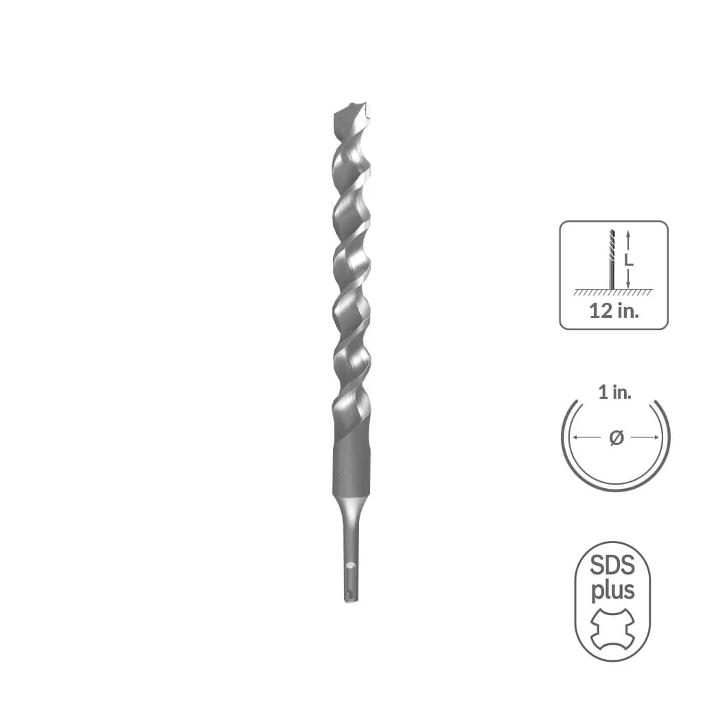 SABERCUT 7/8 in. x 12 in. SDS PLUS 2-Cutter Carbide Tip Concrete Drill Bit - Image 26