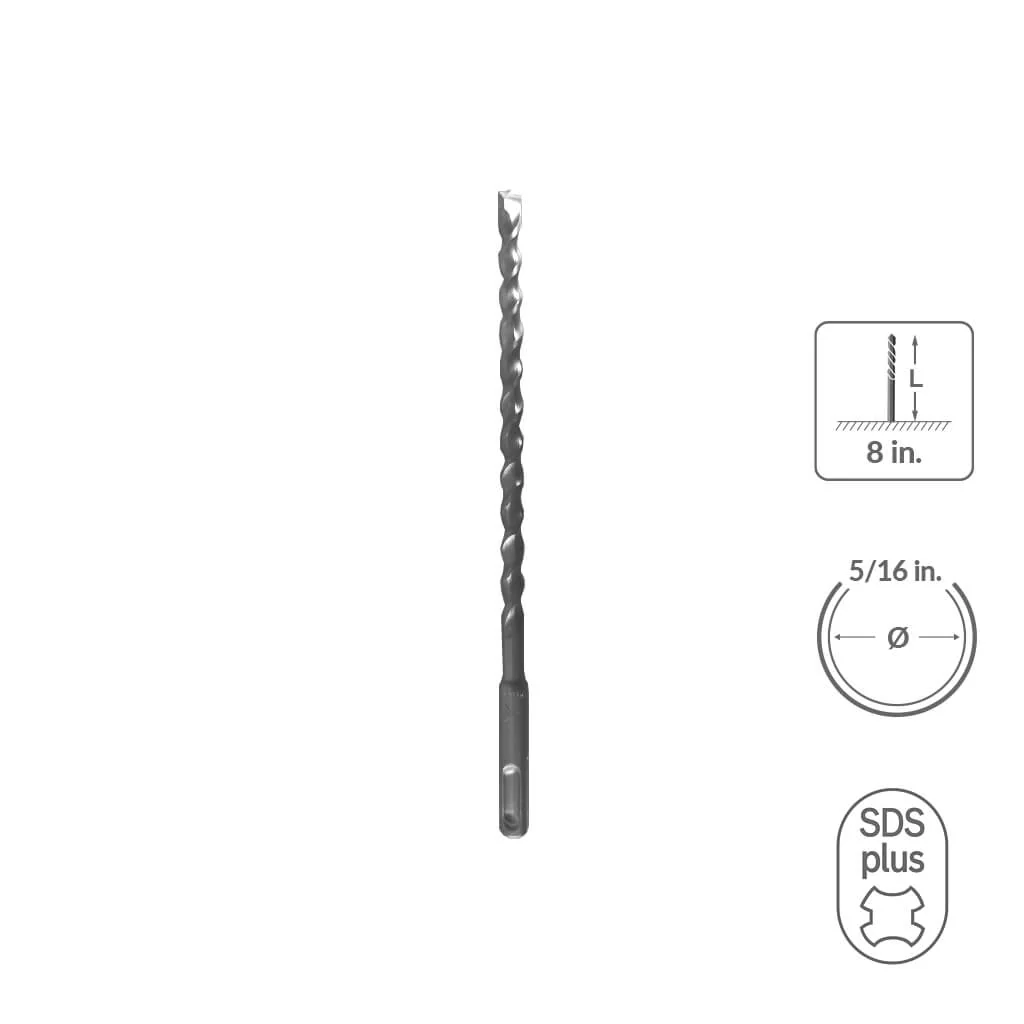 SABERCUT 7/8 in. x 12 in. SDS PLUS 2-Cutter Carbide Tip Concrete Drill Bit - Image 40