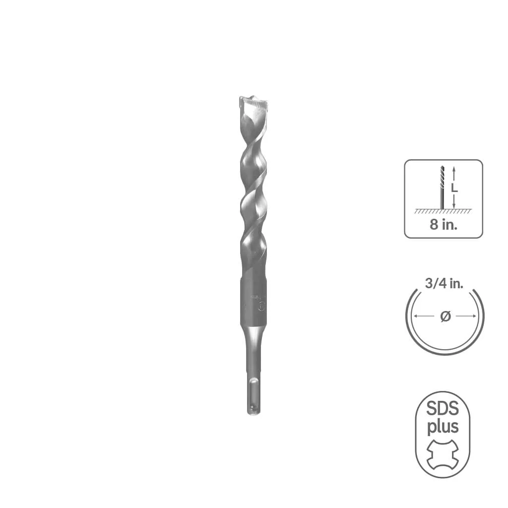SABERCUT 7/8 in. x 18 in.SDS PLUS 2-Cutter Carbide Tip Concrete Drill Bit - Image 48