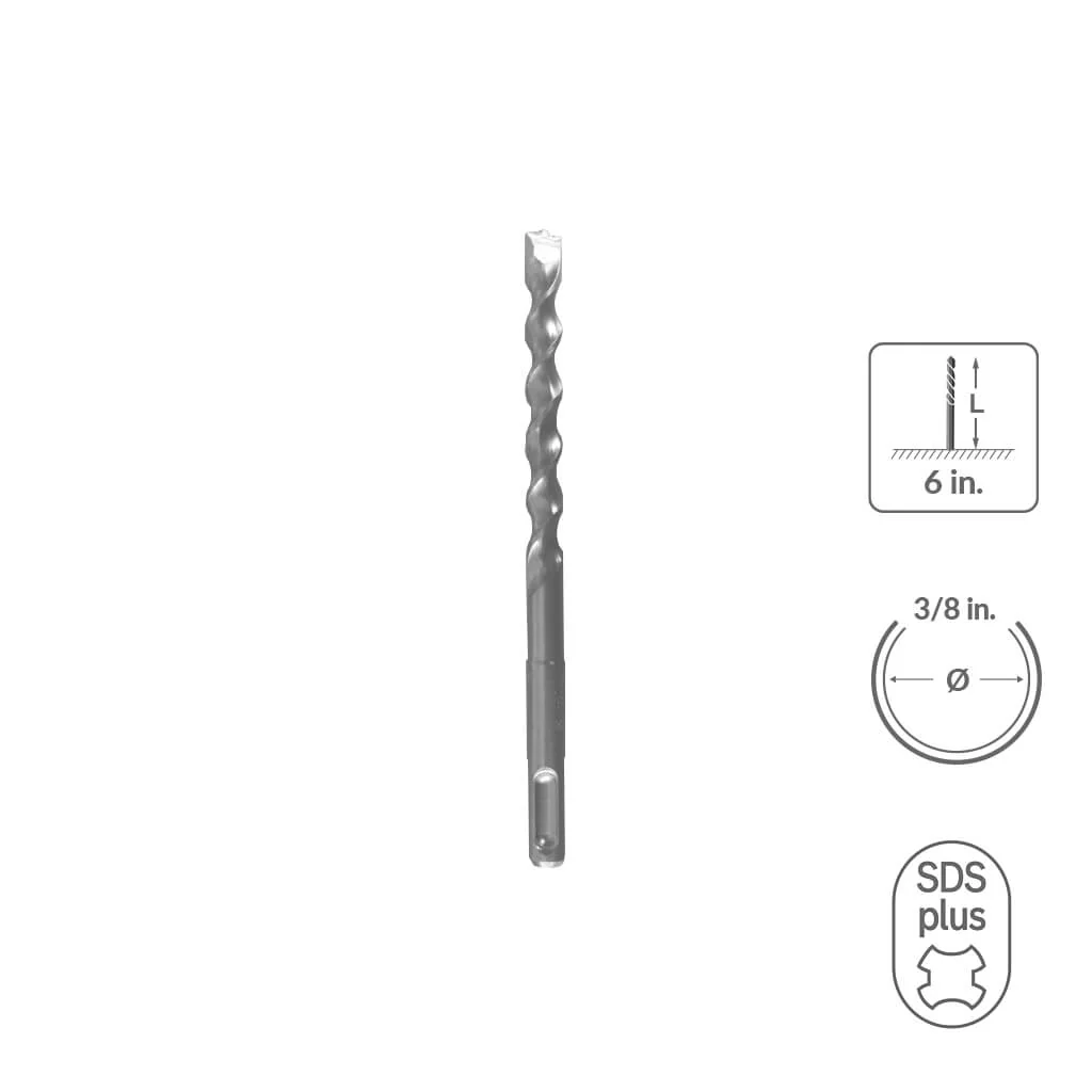 SABERCUT 7/8 in. x 18 in.SDS PLUS 2-Cutter Carbide Tip Concrete Drill Bit - Image 58