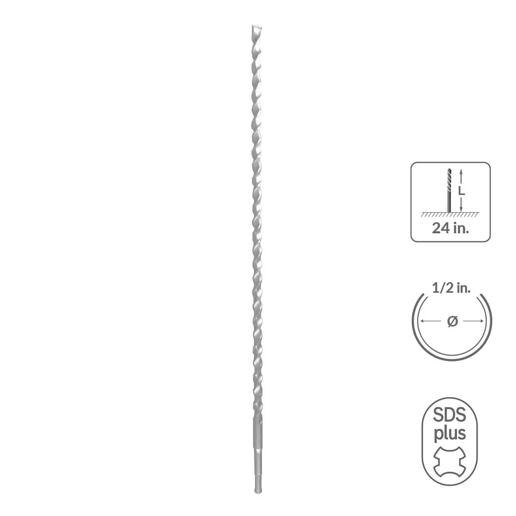SABERCUT 7/8 in. x 18 in.SDS PLUS 2-Cutter Carbide Tip Concrete Drill Bit - Image 7