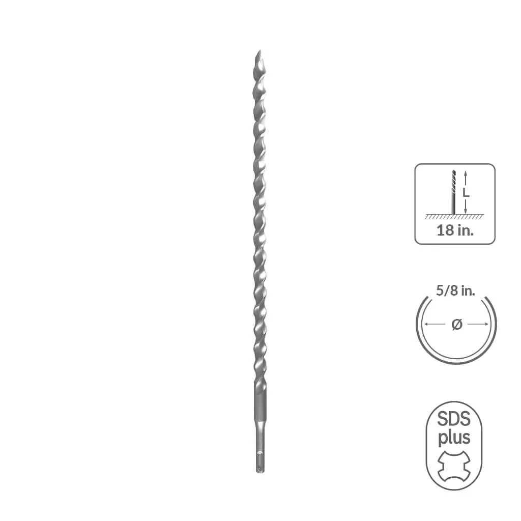 SABERCUT 3/4 in. x 6 in. SDS PLUS 2-Cutter Carbide Tip Concrete Drill Bit - Image 16