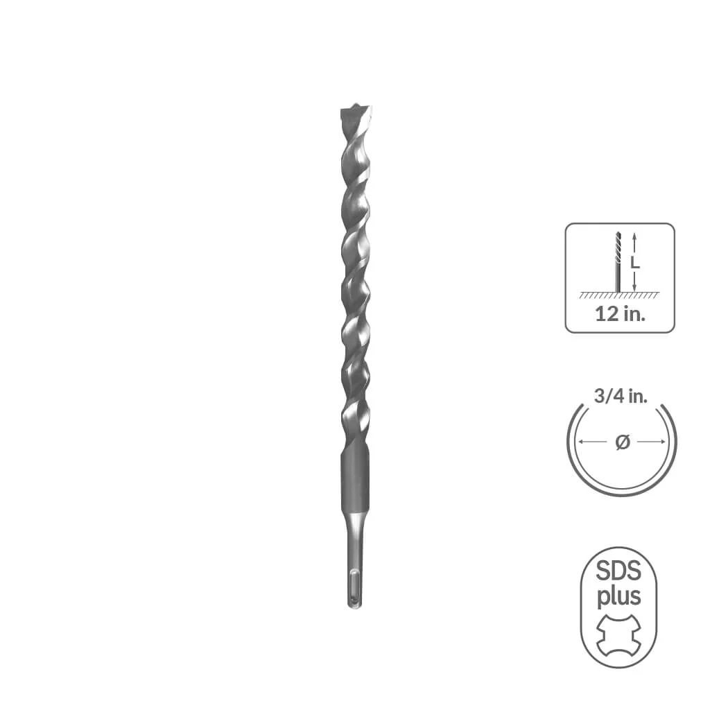 SABERCUT 3/4 in. x 6 in. SDS PLUS 2-Cutter Carbide Tip Concrete Drill Bit - Image 29