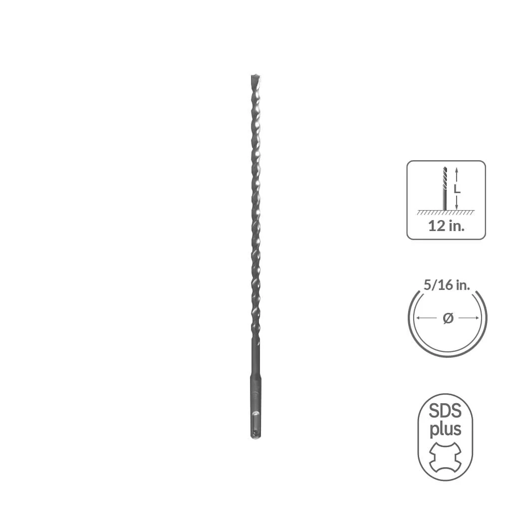 SABERCUT 3/4 in. x 6 in. SDS PLUS 2-Cutter Carbide Tip Concrete Drill Bit - Image 33