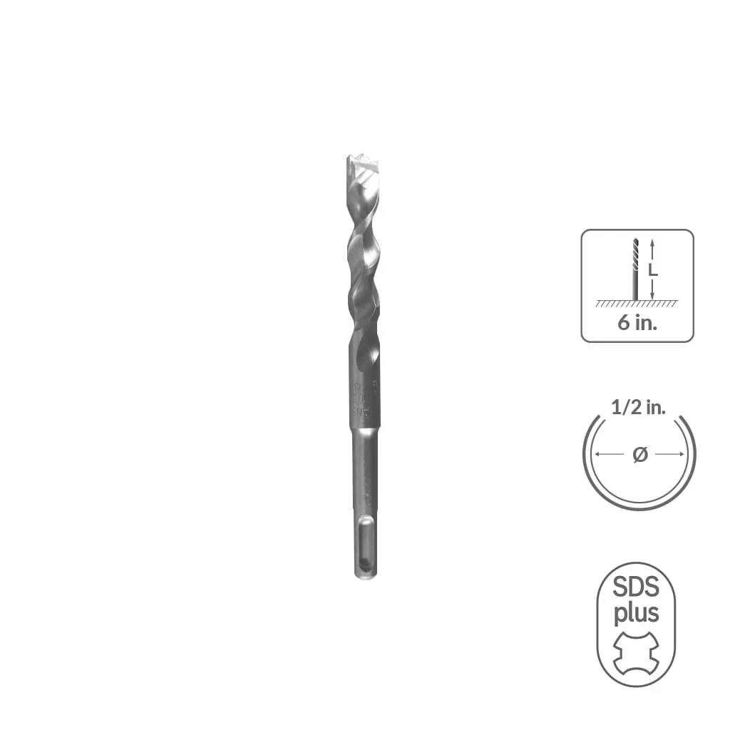 SABERCUT 3/4 in. x 8 in. SDS PLUS 2-Cutter Carbide Tip Concrete Drill Bit - Image 45