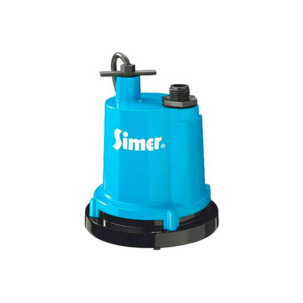 Simer 2310-04 1-1/4 in. 1/4 HP Submersible Utility Pump w/Garden Hose Adapter
