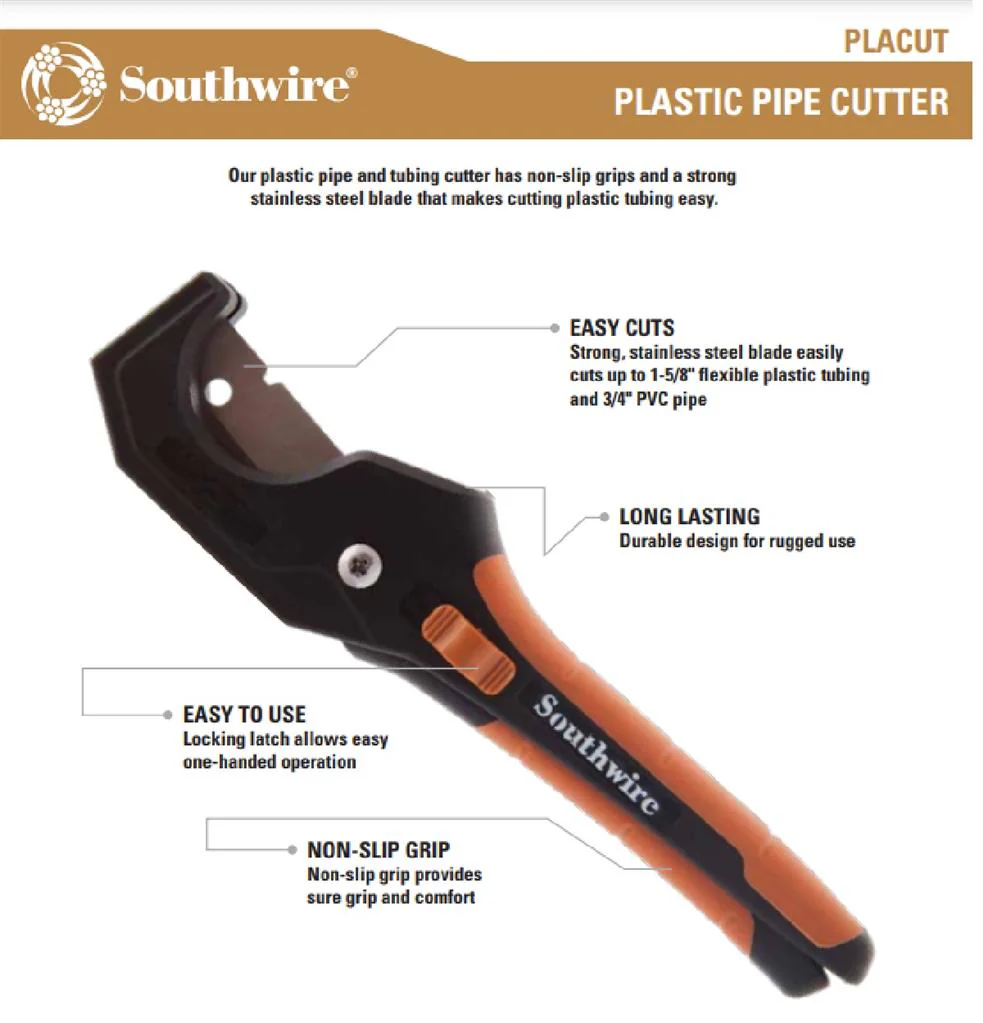 SOUTHWIRE 58282140 PLACUT PLASTIC PIPE CUTTER - Image 4