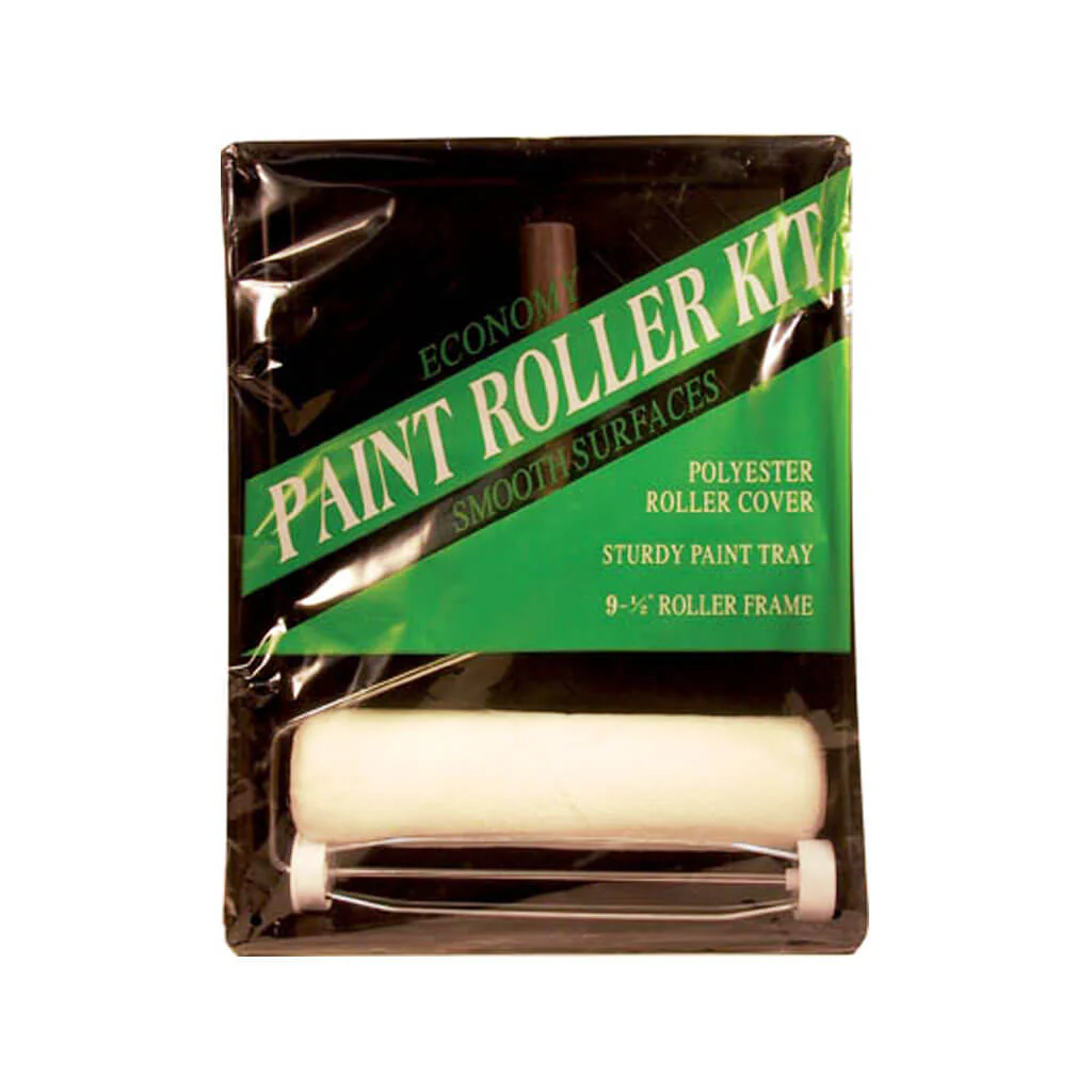 Toolway 122007 9-1/2 in. Painter Roller Kit with Roller, Roller Frame, and Paint Tray (3-Pieces) - Image 2