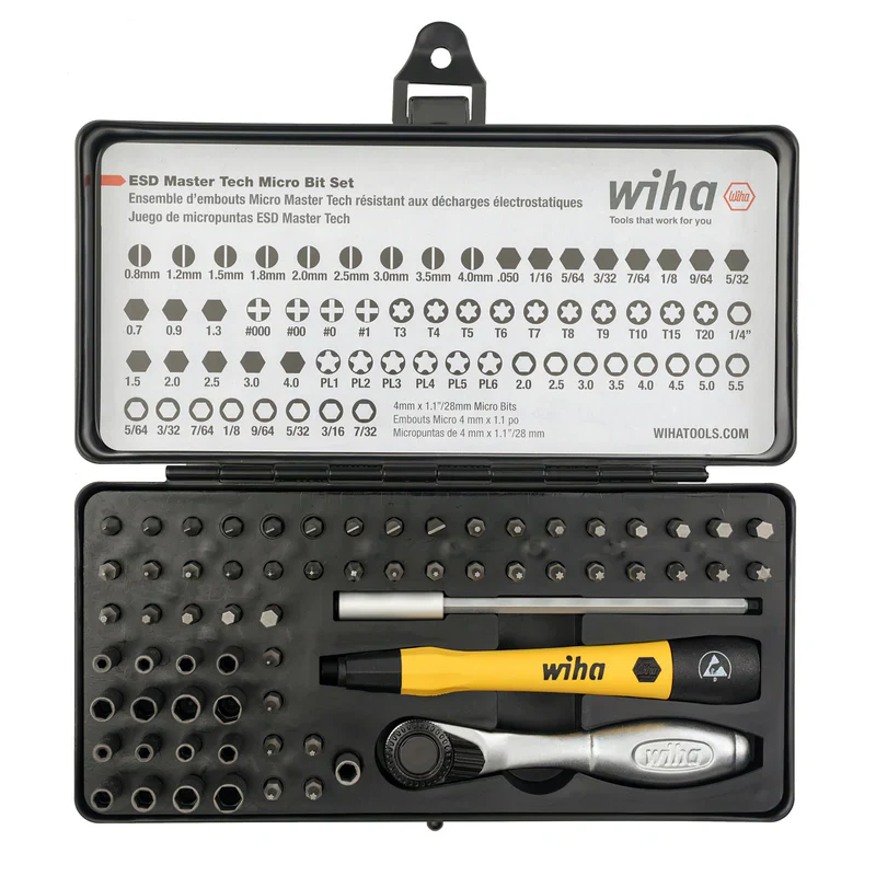 WIHA Micro Bit Esd Ratchet Set 65 Pc
